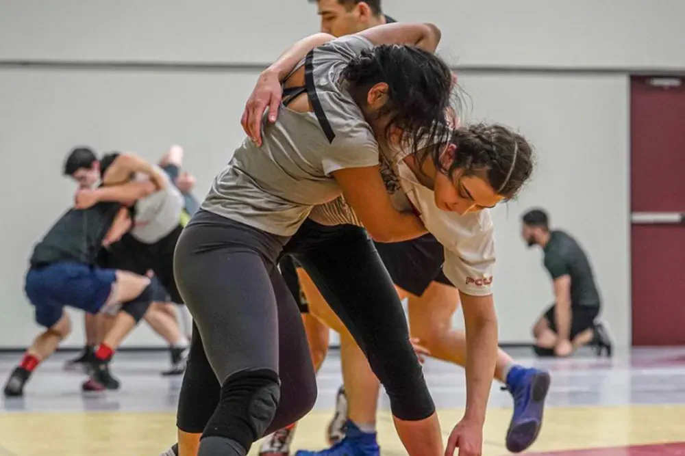 HWC athletes drilling during a training session at McMaster